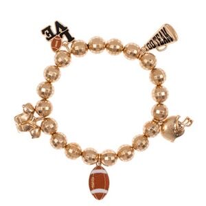 Football Cluster Enamel Bracelet * Metal